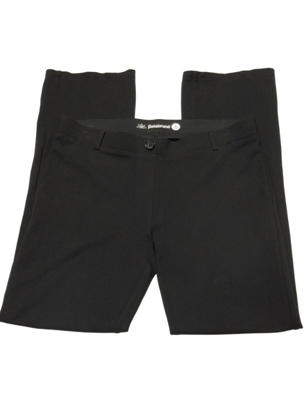 BETABRAND Women's Pants Black Dress Yoga Activewear Stretch Size L - Long